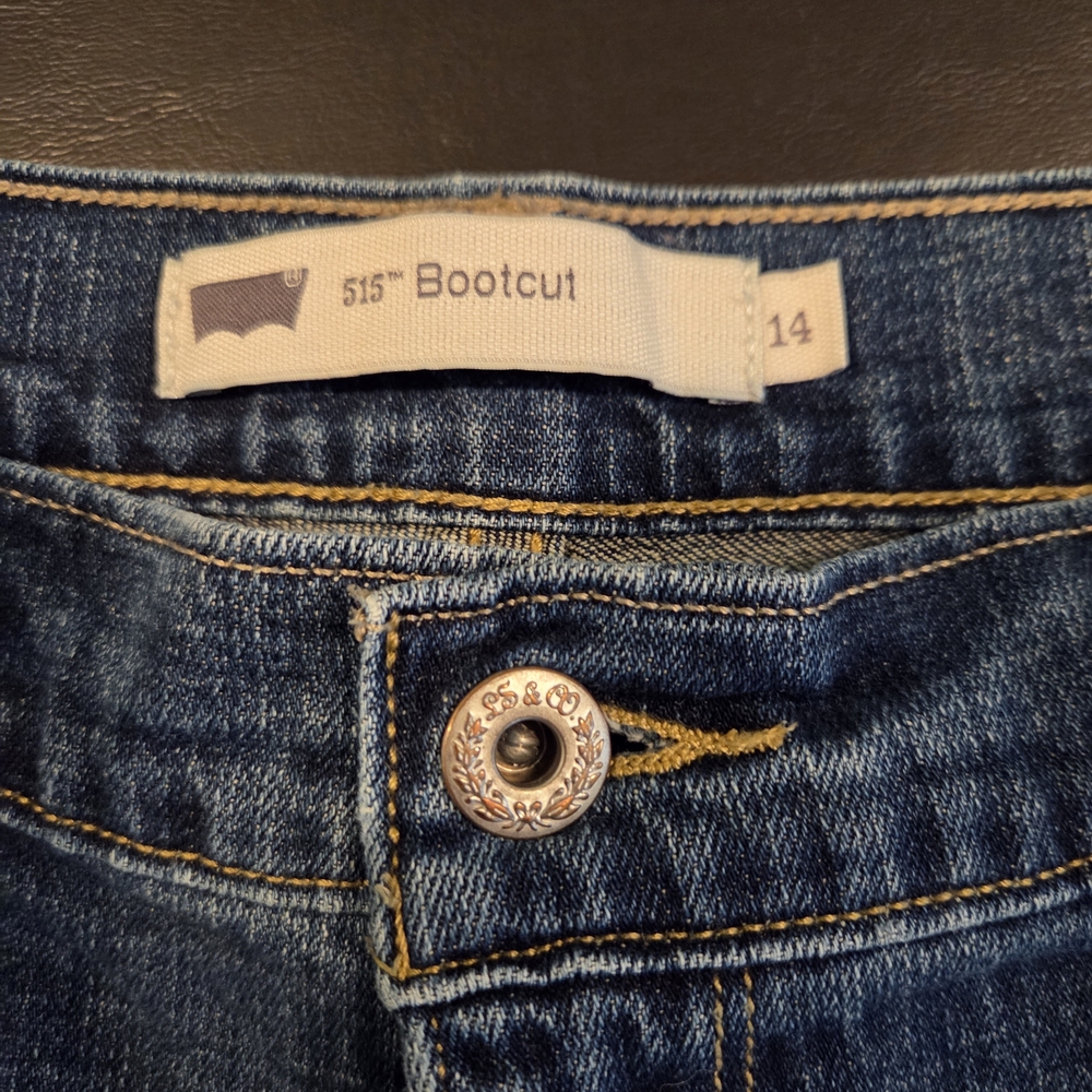 Levi's 515 Bootcut Jeans Size 14 Medium Wash Womans - Picture 3 of 11